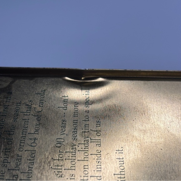 Crayola Crayon Christmas Collectible Holiday Tin Kids Vintage 1992 Empty - Picture 9 of 11